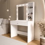 Hanah Home Monroe - MO3-W Mesa de Maquillaje Blanca